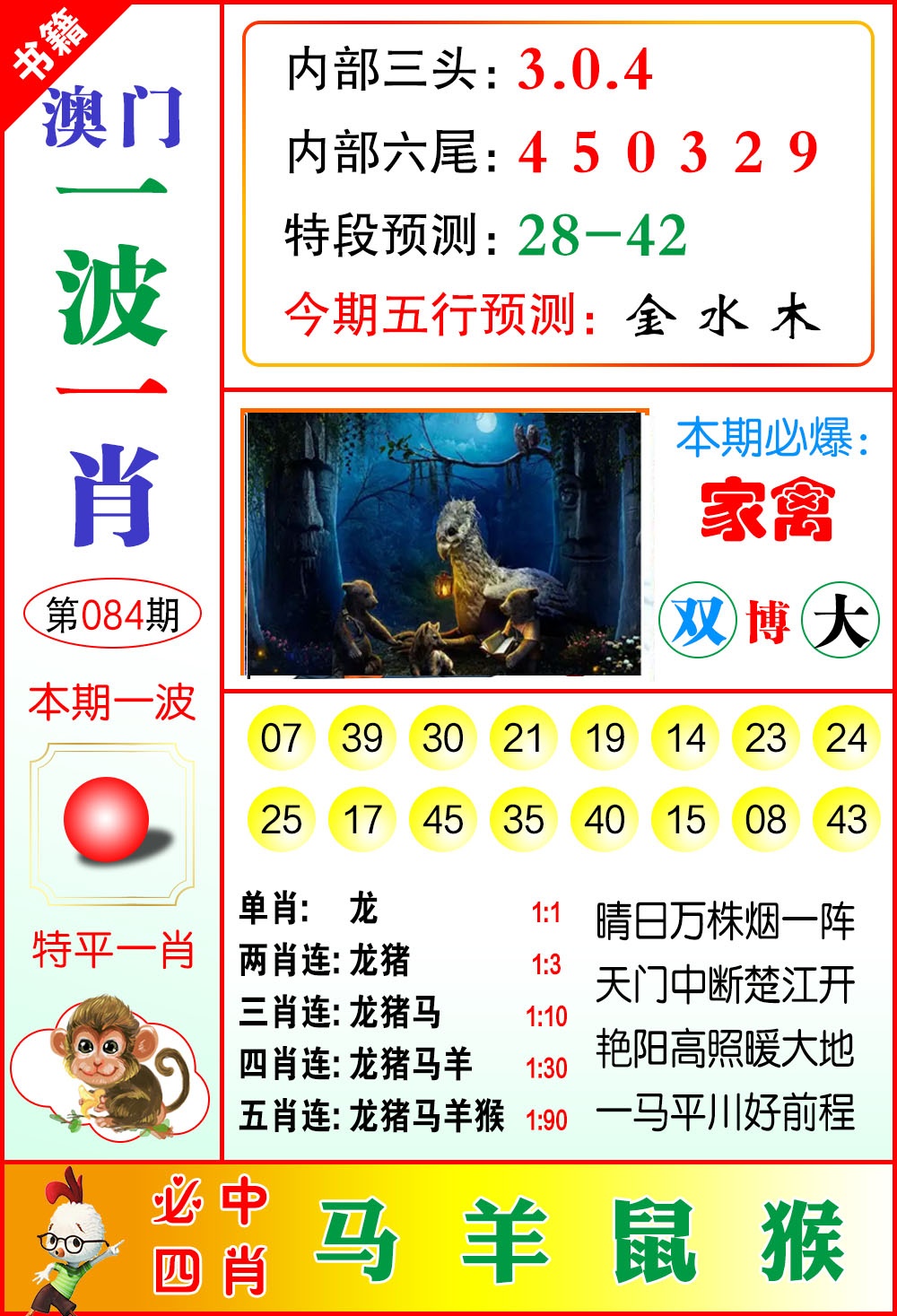 084期澳门一波一肖[图]