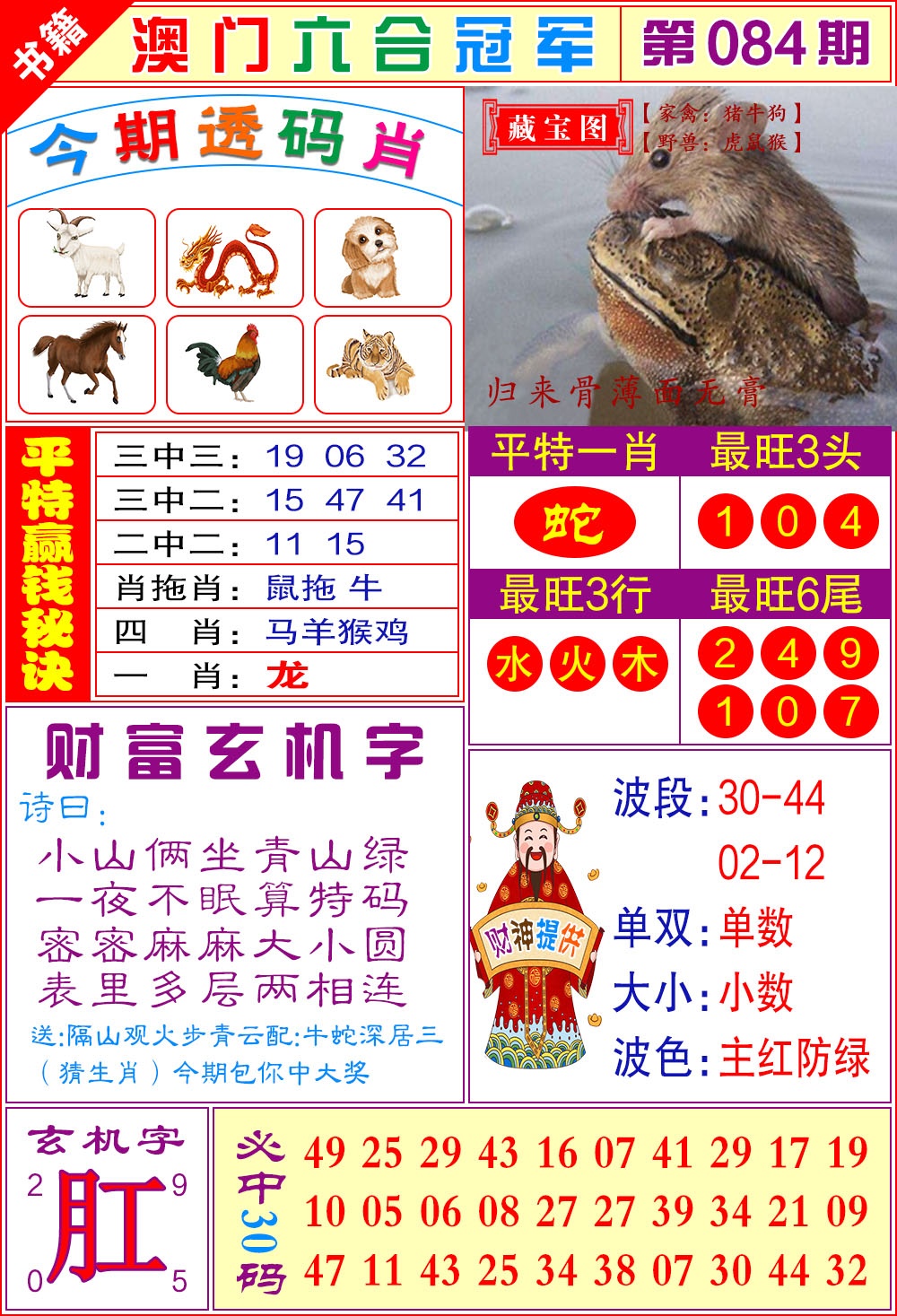 084期澳门六合冠军[图]